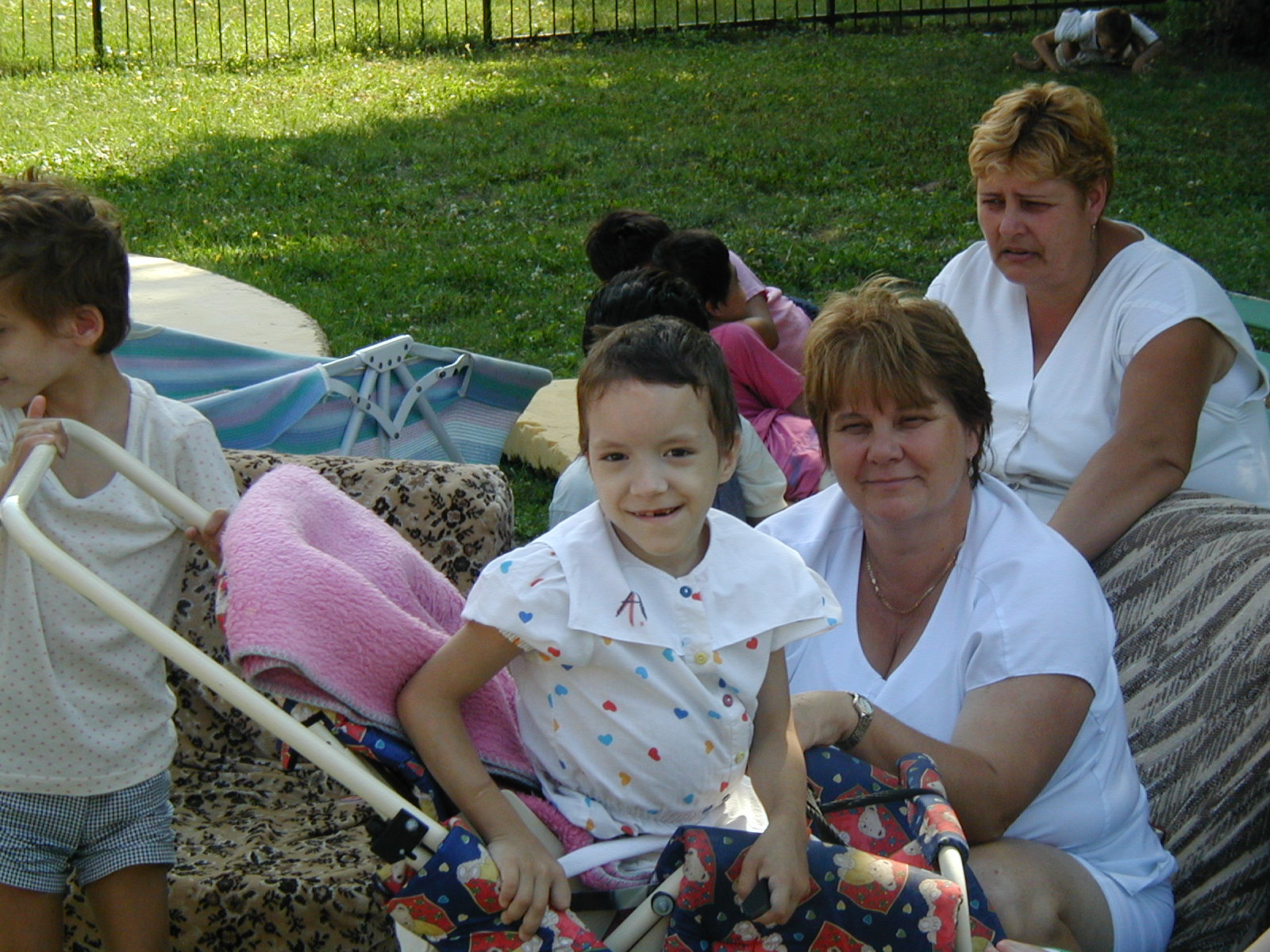 Children with caregivers at Barcs, Hungary.